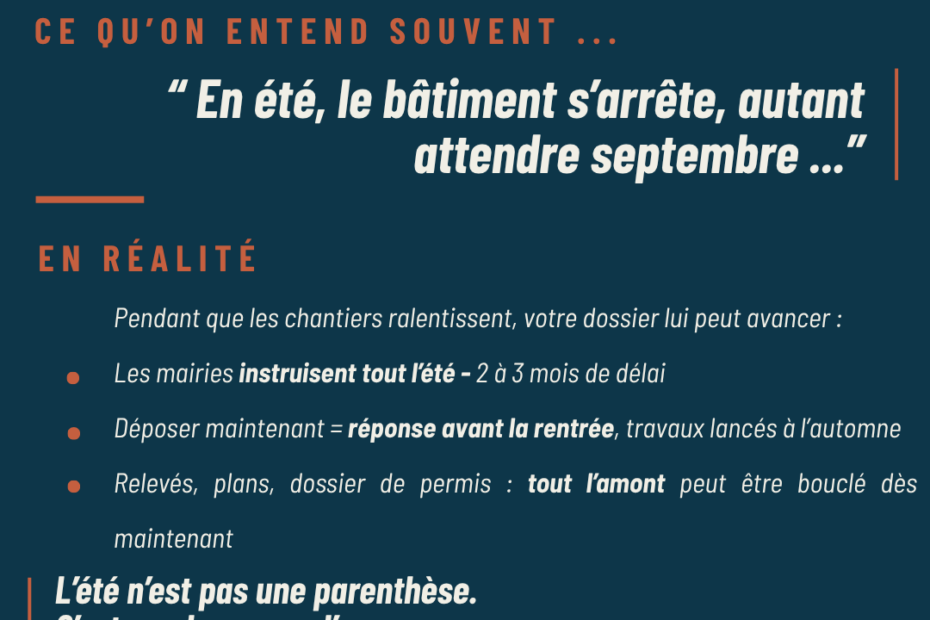 Idée reçue sur le permis de construire en été : les mairies instruisent les dossiers tout l'été en Gironde